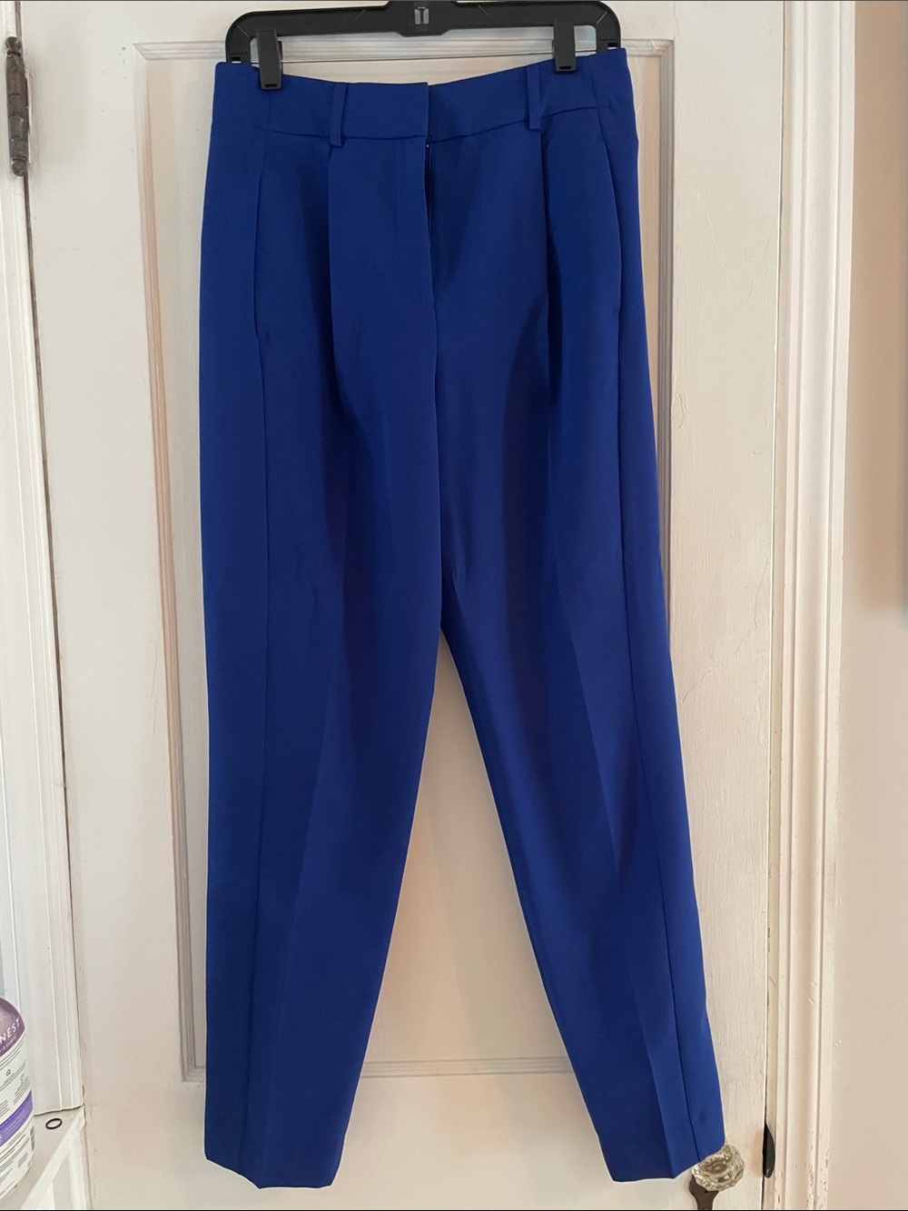 Express Tailored High-Waist Trousers in Royal Blue Size 6 Long